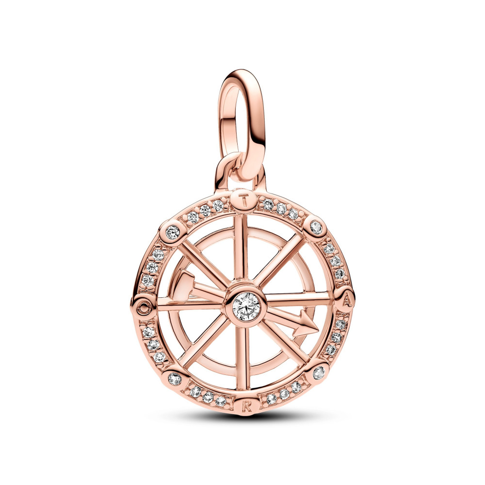 Le Charm médaillon Pandora ME, Roue de la fortune, en doré or rose 585/1000, 783063C01