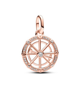 Le Charm médaillon Pandora ME, Roue de la fortune, en doré or rose 585/1000, 783063C01