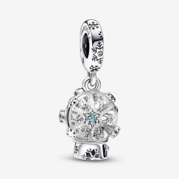 Le Charm Pendentif Pandora, Boule à Neige Flocon de Neige, Argent 925/1000, 792369C01.