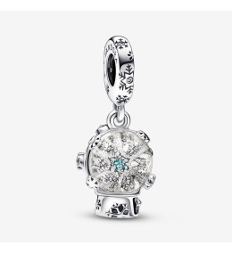 Le Charm Pendentif Pandora, Boule à Neige Flocon de Neige, Argent 925/1000, 792369C01.