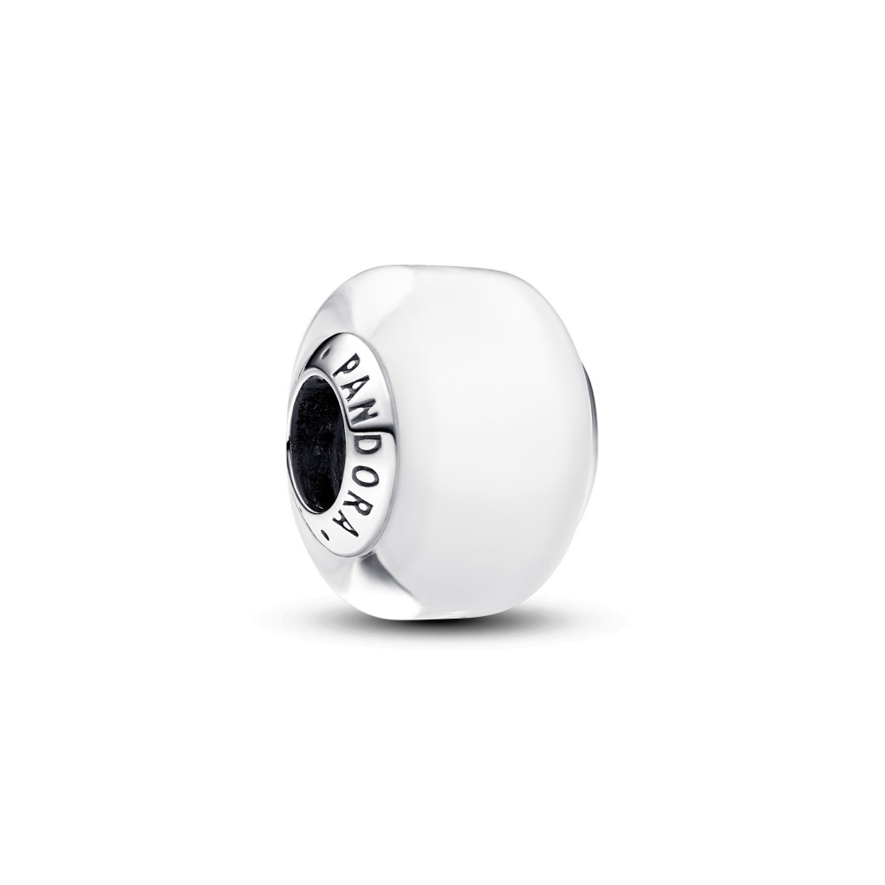 Le Charm Pandora, Mini Murano blanc, en argent 925/1000, 793118C00