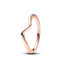 Bague Pandora Timeless, vague polie, en métal doré or rose 585/1000, 183095C00