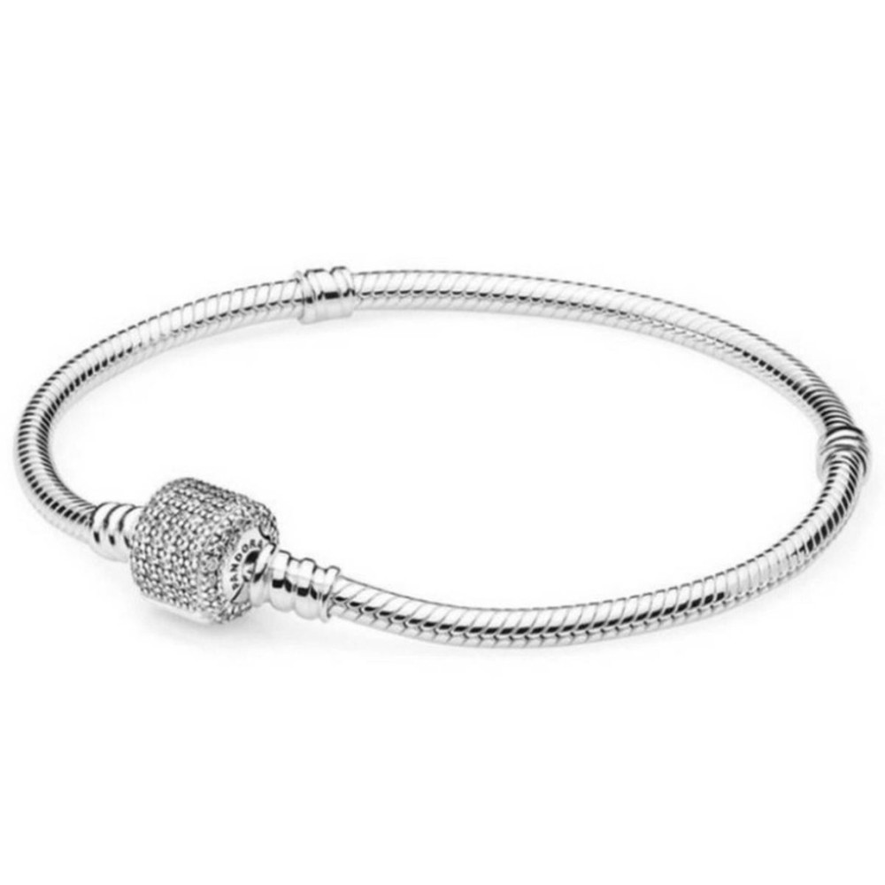 Bracelet à charms Moments en Argent 925/1000, Fermoir Signature PANDORA 590723CZ