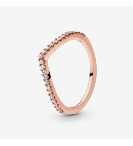 Bague Vœu Scintillant, PANDORA, en Dorée Rose 186316CZ