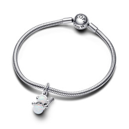Le Charm pendentif Pandora, Bonhomme de Neige Opalescent, en argent 925/1000, 792981C01