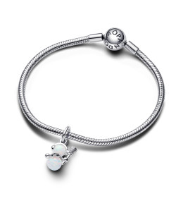 Le Charm pendentif Pandora, Bonhomme de Neige Opalescent, en argent 925/1000, 792981C01