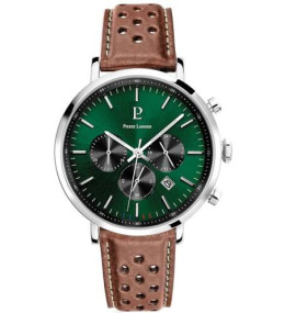 La Montre Homme Pierre Lannier BARON, chronographe et cuir, 219G164
