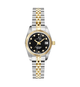 La Montre femme Jacques du Manoir, Inspiration 26mm, 3 aiguilles et date, acier bicolore, NRO.20