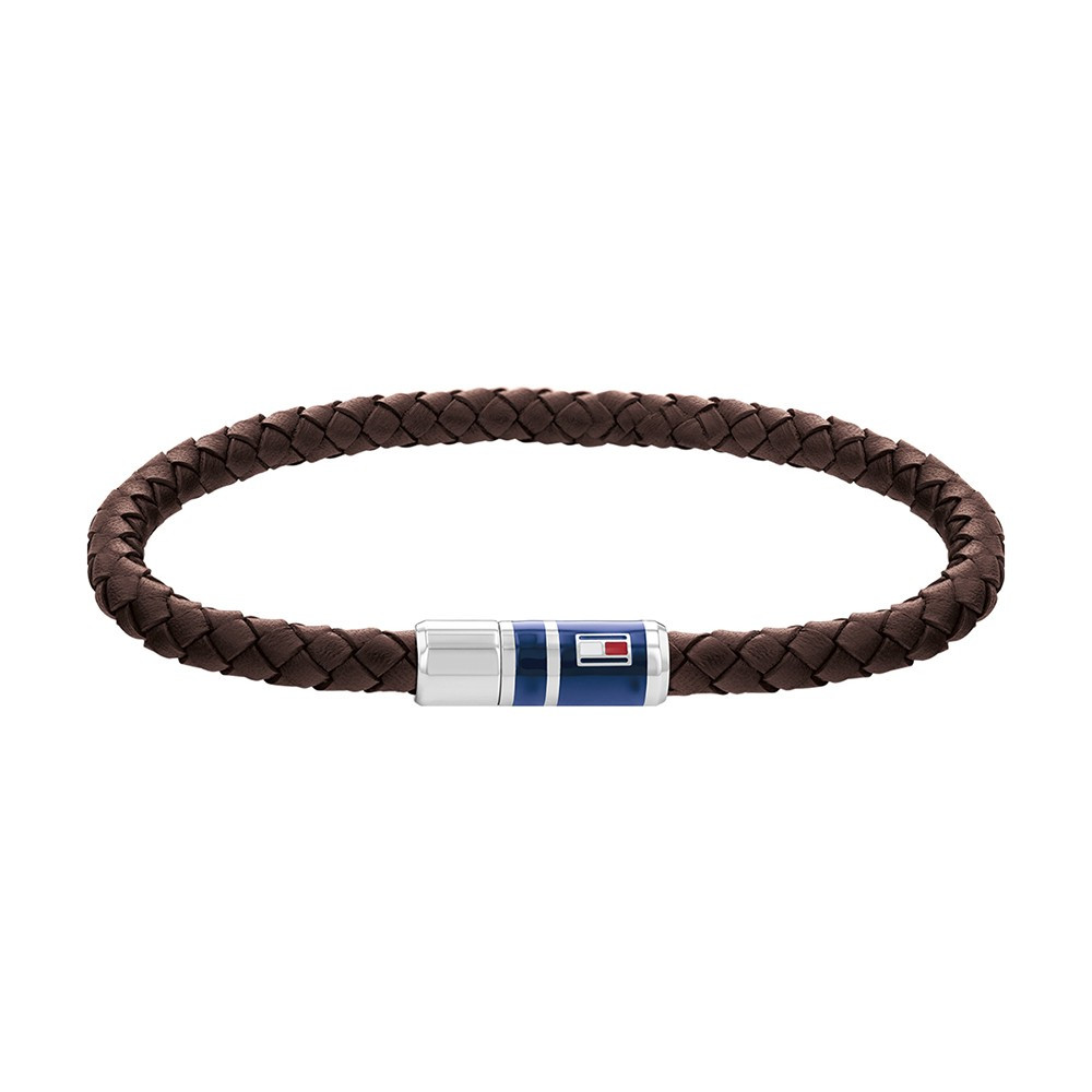 Le Bracelet homme Tommy Hilfiger, Casual core, acier et cuir marron, 2790295 Le Bracelet homme Tommy Hilfiger, Casual core, acier et cuir marron, 2790295