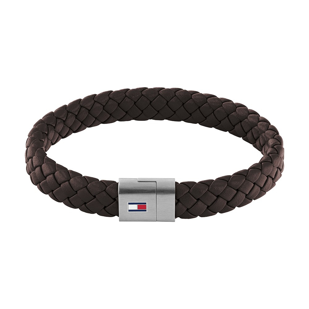 Le Bracelet homme Tommy Hilfiger, Braided, Acier et Cuir Marron, 2790330 Le Bracelet homme Tommy Hilfiger, Braided, Acier et Cuir Marron, 2790330