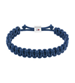 Le Bracelet homme Tommy Hilfiger, Textile Braided, Acier et textile bleu tressé, 2790493