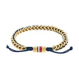 Le Bracelet homme Tommy Hilfiger, Métal Braided, Acier PVD jaune, 2790512