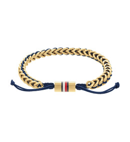 Le Bracelet homme Tommy Hilfiger, Métal Braided, Acier PVD jaune, 2790512