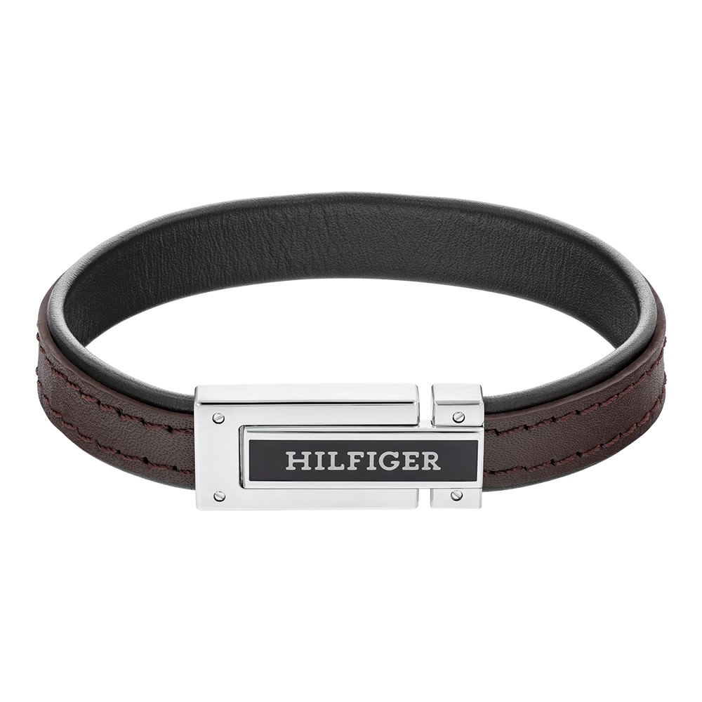 Le Bracelet homme Tommy Hilfiger, Flat Braided, Acier et cuir noir, 2790559 Le Bracelet homme Tommy Hilfiger, Flat Braided, Acier et cuir noir, 2790559