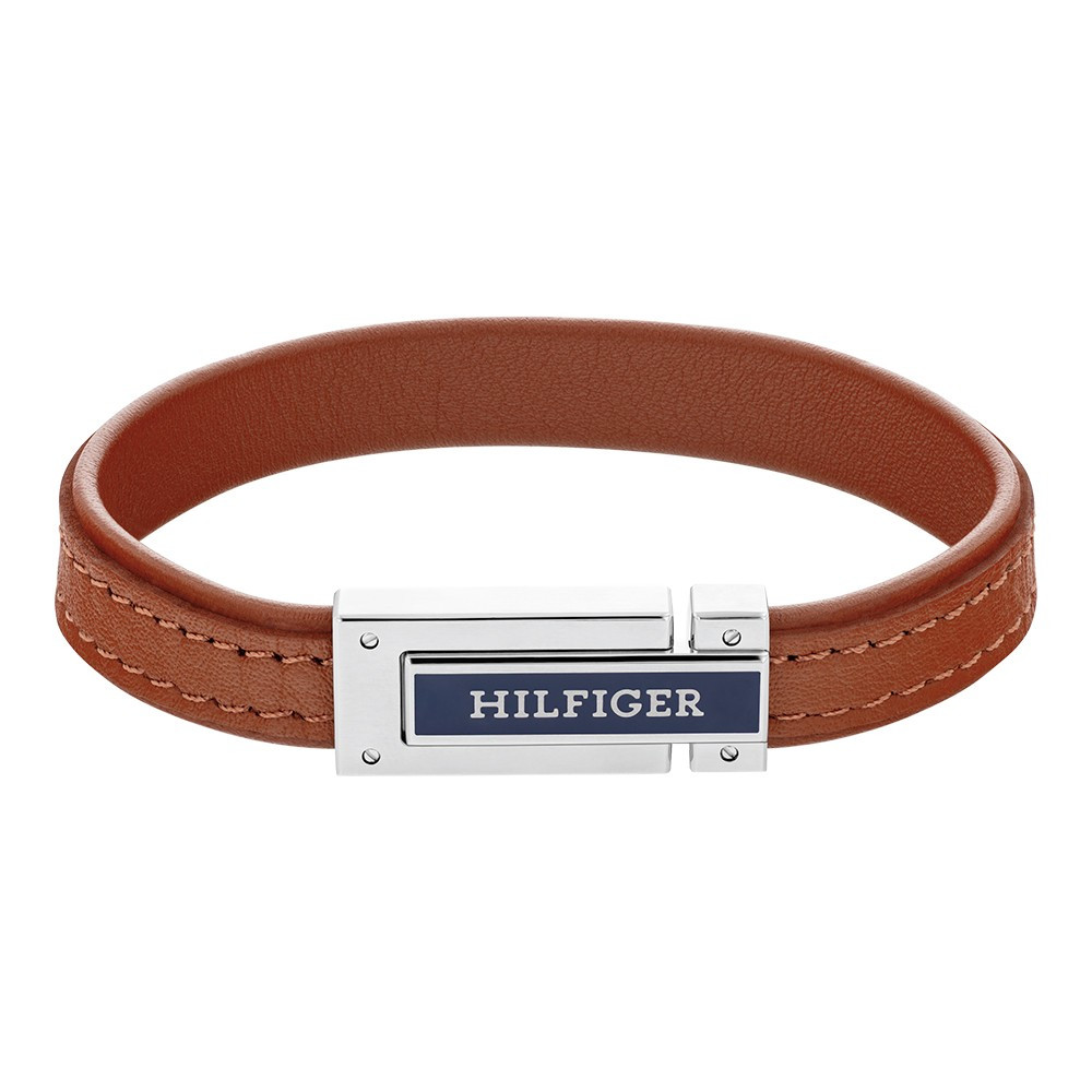Le Bracelet homme Tommy Hilfiger, Flat Braided, Acier et cuir marron, 2790560 Le Bracelet homme Tommy Hilfiger, Flat Braided, Acier et cuir marron, 2790560