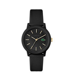 La Montre femme Lacoste, .12.12 avec bracelet en silicone noir, 2001212