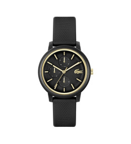 La Montre femme Lacoste, .12.12 multifonctions avec bracelet en silicone noir, 2001327
