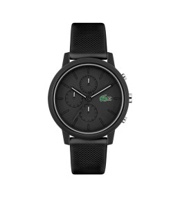 La Montre homme Lacoste, .12.12, chronographe avec bracelet en silicone noir, 2011243