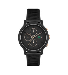 La Montre homme Lacoste, .12.12, chronographe avec bracelet en silicone noir, 2011247