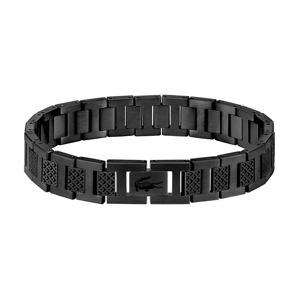 Le Bracelet homme Lacoste, METROPOLE, acier PVD noir, 2040119