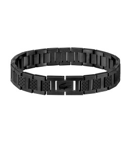 Le Bracelet homme Lacoste, METROPOLE, acier PVD noir, 2040119