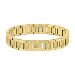Le Bracelet homme Lacoste, METROPOLE, acier PVD jaune, 2040120