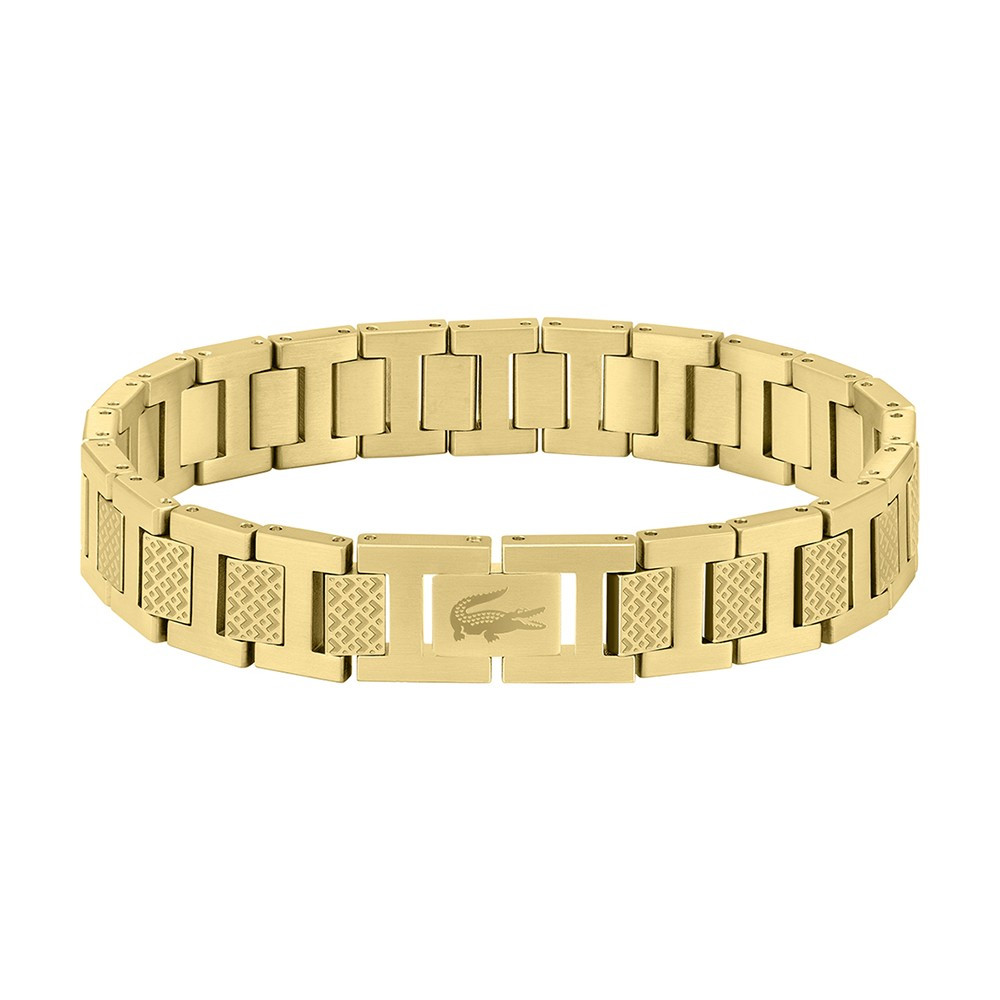 Le Bracelet homme Lacoste, METROPOLE, acier PVD jaune, 2040120