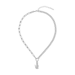 Le Collier femme Lacoste, Crocodile, acier et cristaux, 2040148