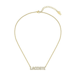 Le Collier femme Lacoste, Script, acier PVD jaune, 2040061