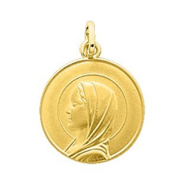 La Médaille vierge or jaune 750/1000 by Stauffer