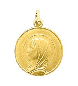 La Médaille vierge or jaune 750/1000 by Stauffer