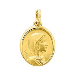 La Médaille vierge or jaune 750/1000 by Stauffer