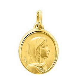 La Médaille vierge or jaune 750/1000 by Stauffer