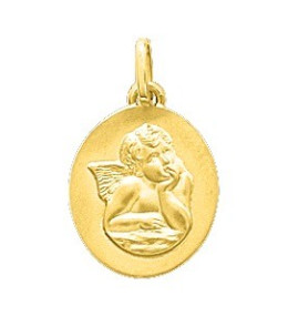 La Médaille ange or jaune 750/1000 by Stauffer