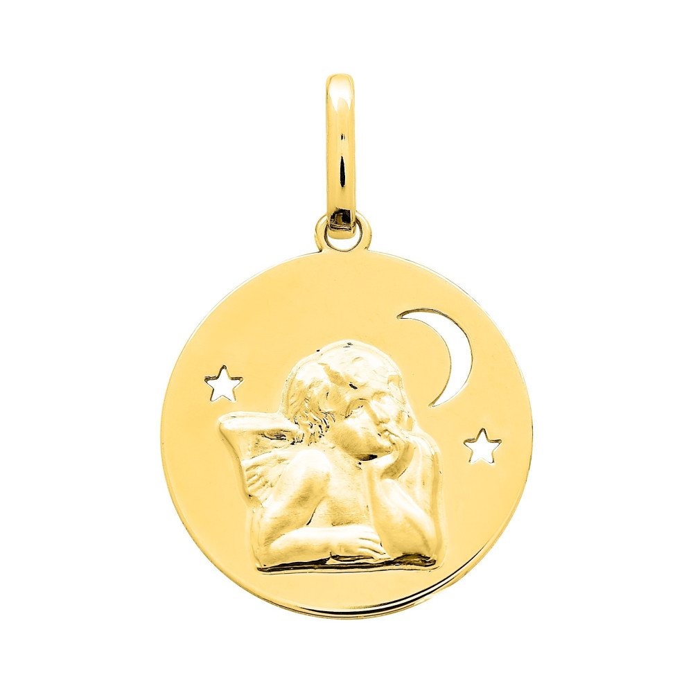 La Médaille ange or jaune 750/1000 by Stauffer