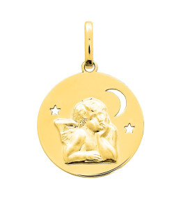 La Médaille ange or jaune 750/1000 by Stauffer