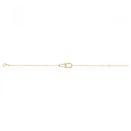 Bracelet Plaqué or jaune 750/1000, La Garçonne Diamant, 26300014