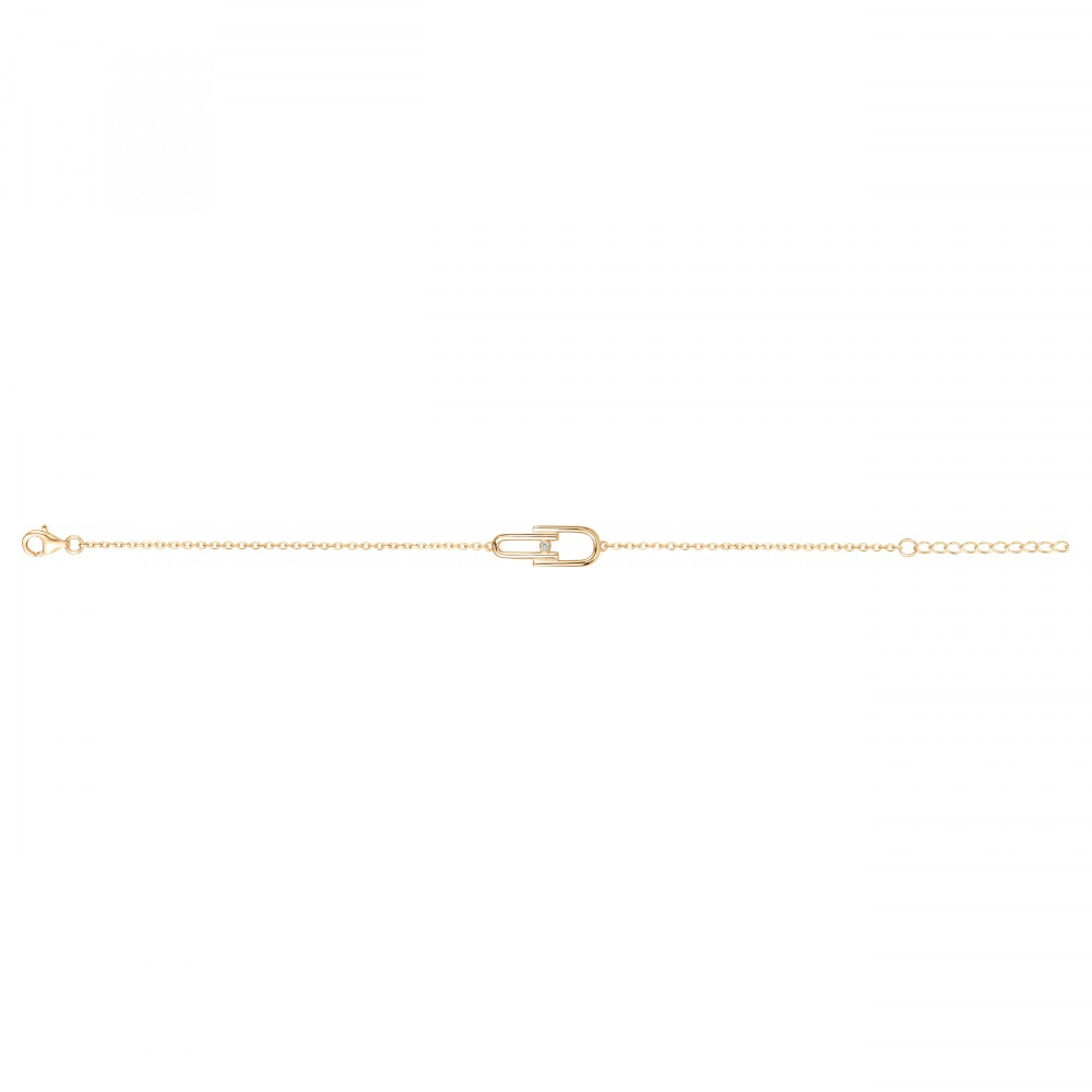 Bracelet Plaqué or jaune 750/1000, La Garçonne Diamant, 26300014