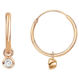Boucles d'oreilles Plaqué or jaune 750/1000, La Garçonne Diamant, 26400017