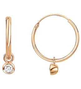 Boucles d'oreilles Plaqué or jaune 750/1000, La Garçonne Diamant, 26400017