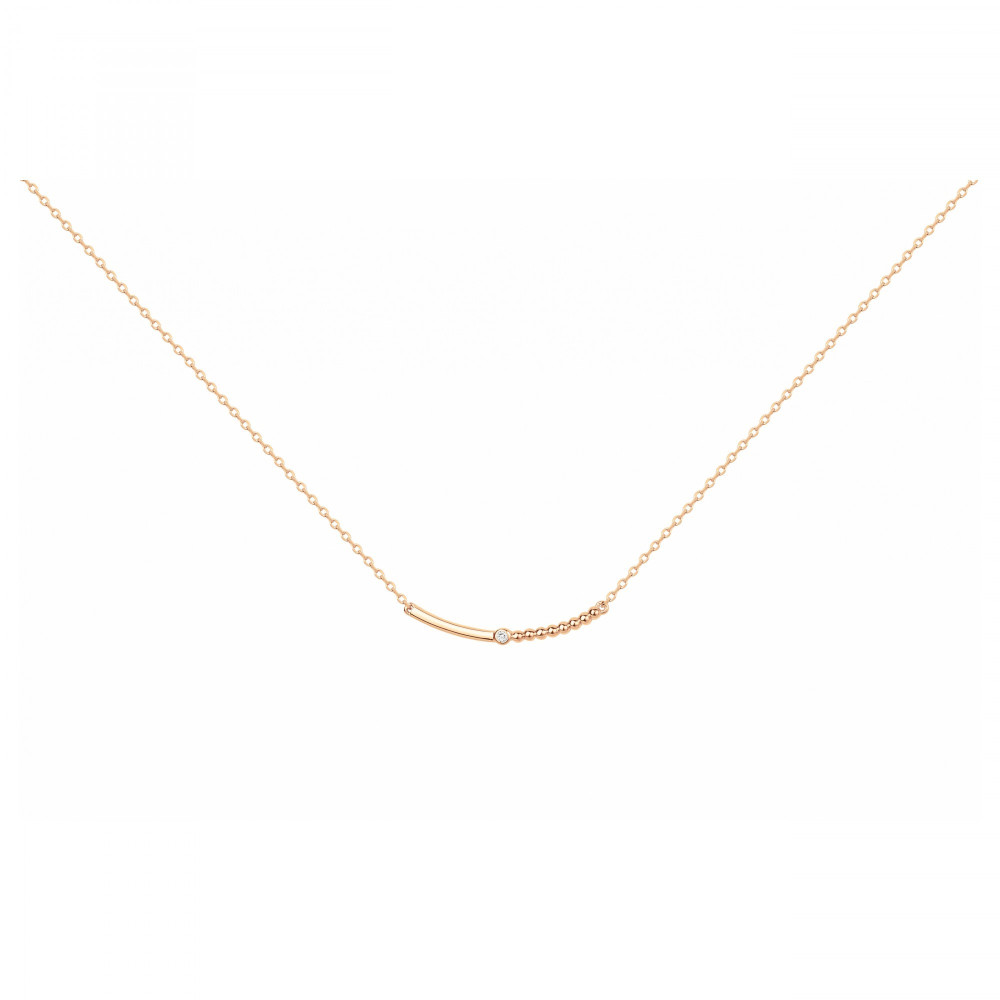 Collier Plaqué or jaune 750/1000, La Garçonne Diamant, 26700009