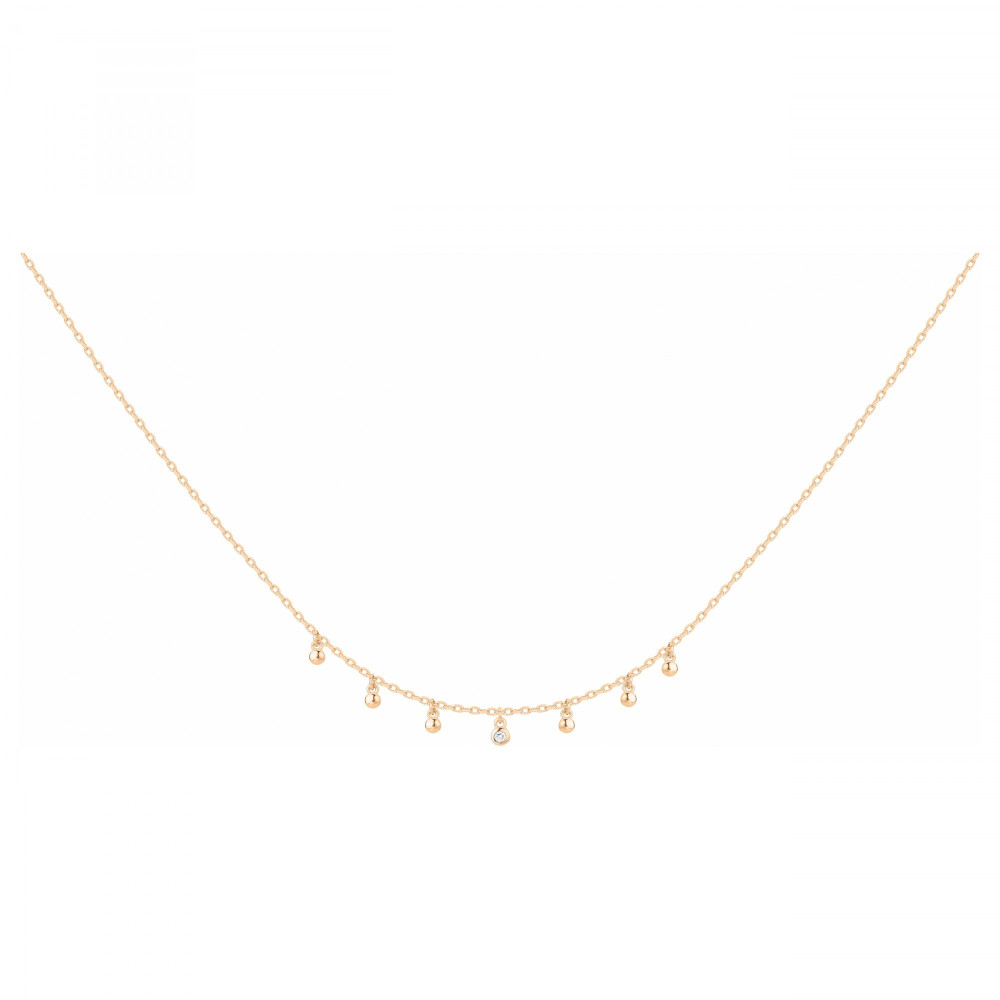 Collier Plaqué or jaune 750/1000, La Garçonne Diamant, 26700011