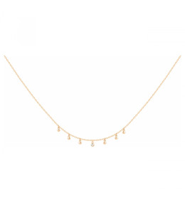 Collier Plaqué or jaune 750/1000, La Garçonne Diamant, 26700011
