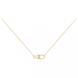 Collier Plaqué or jaune 750/1000, La Garçonne Diamant, 26700018