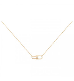 Collier Plaqué or jaune 750/1000, La Garçonne Diamant, 26700018