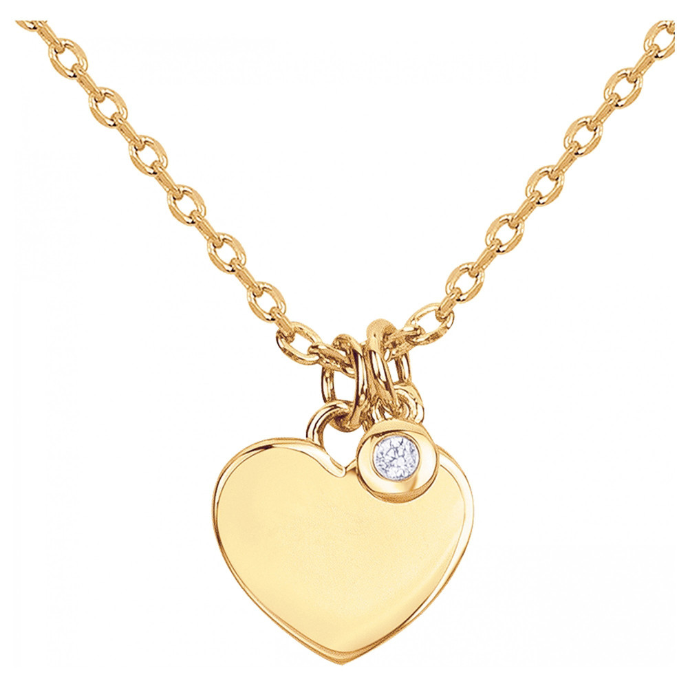 Collier Plaqué or jaune 750/1000, La Garçonne Diamant, 26700020