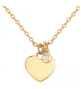 Collier Plaqué or jaune 750/1000, La Garçonne Diamant, 26700020