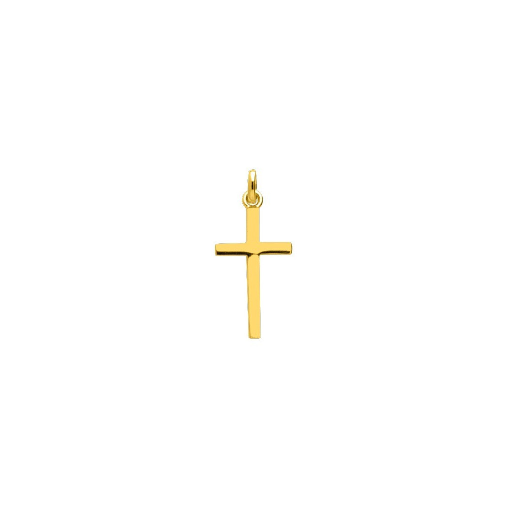 La Médaille croix or jaune 750/1000, unie by Stauffer