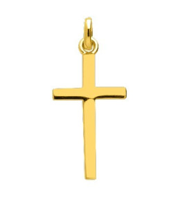 La Médaille croix or jaune 750/1000, unie by Stauffer
