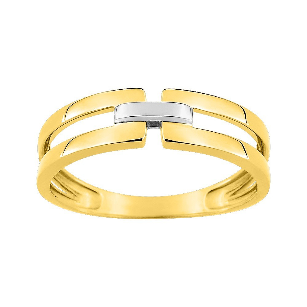 La Bague or bicolore 375/1000, by Stauffer